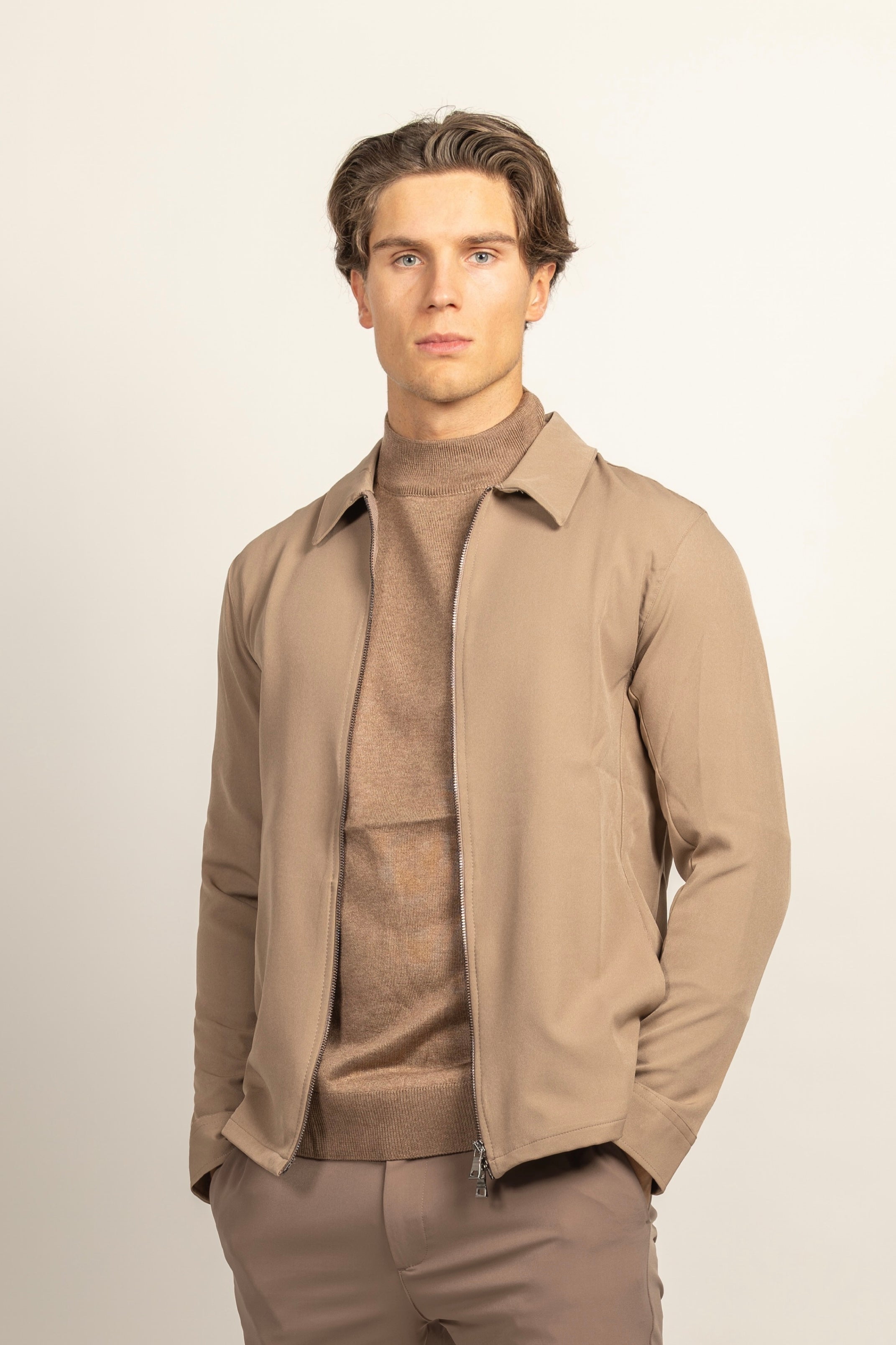 WOOL-BLEND Glans Turtle Neck
