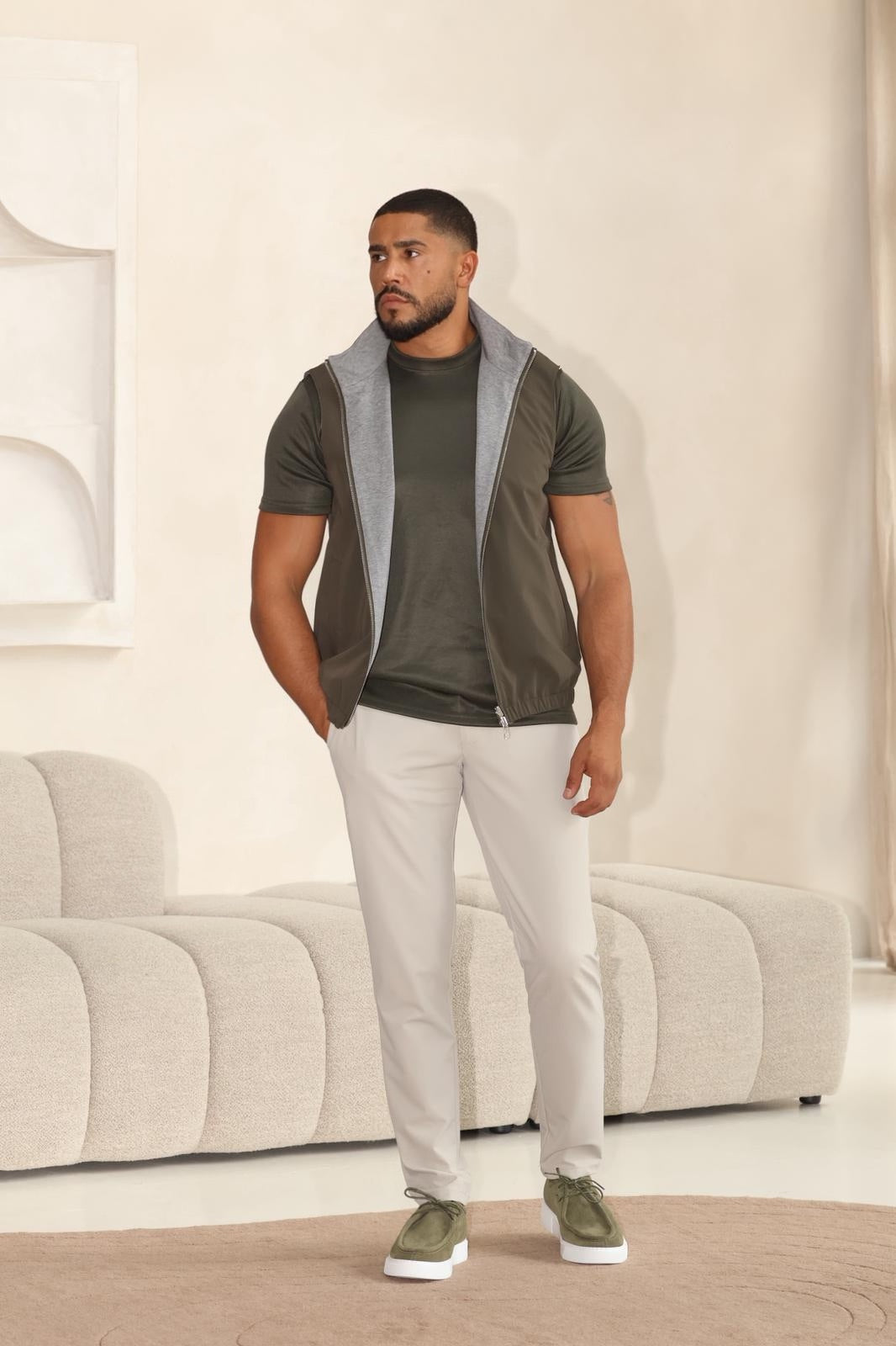 TWEEZIJDIGE JOGGER BODYWARMER