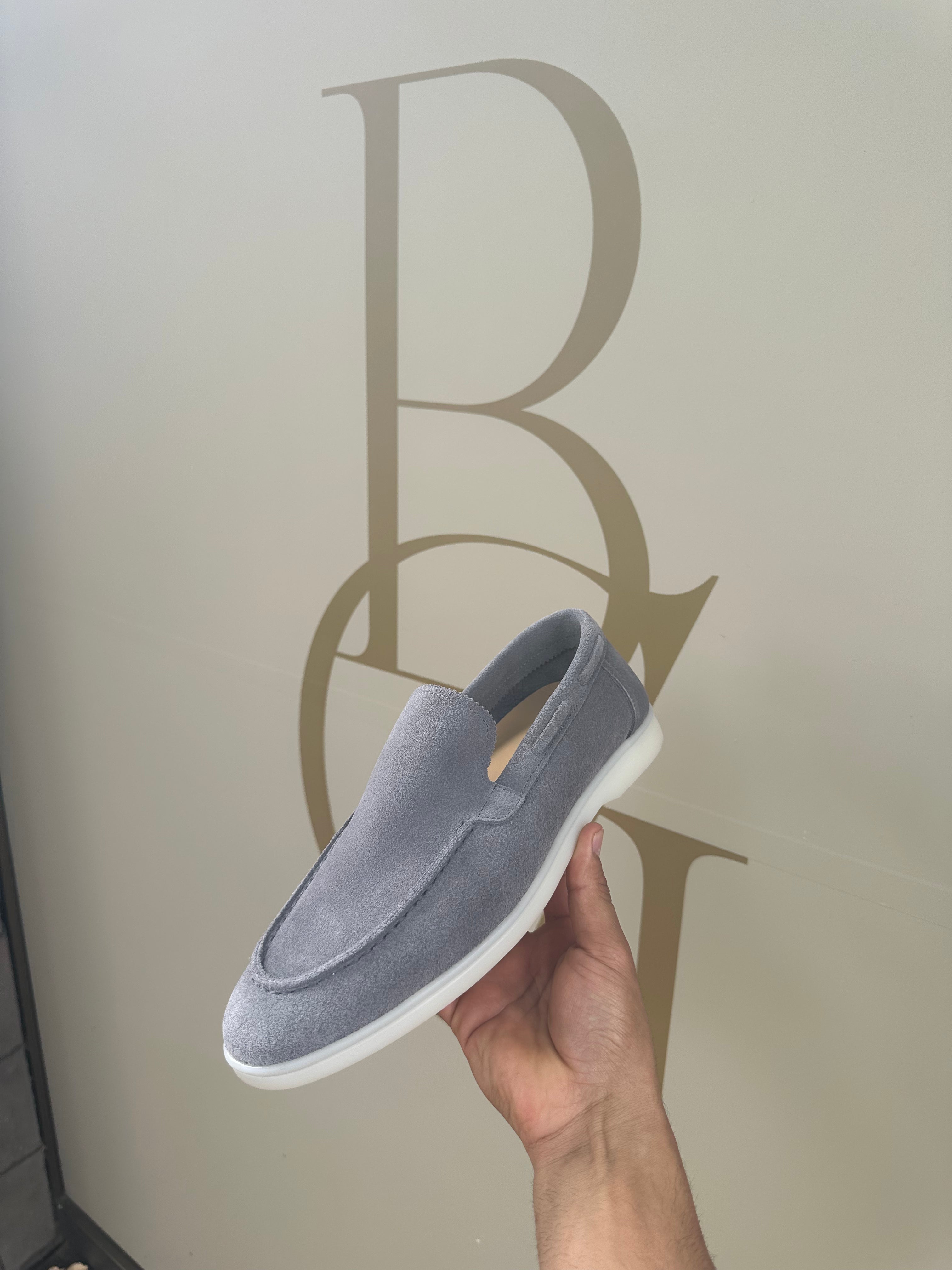 Slip-on Boat loafers - Lichtgrijs