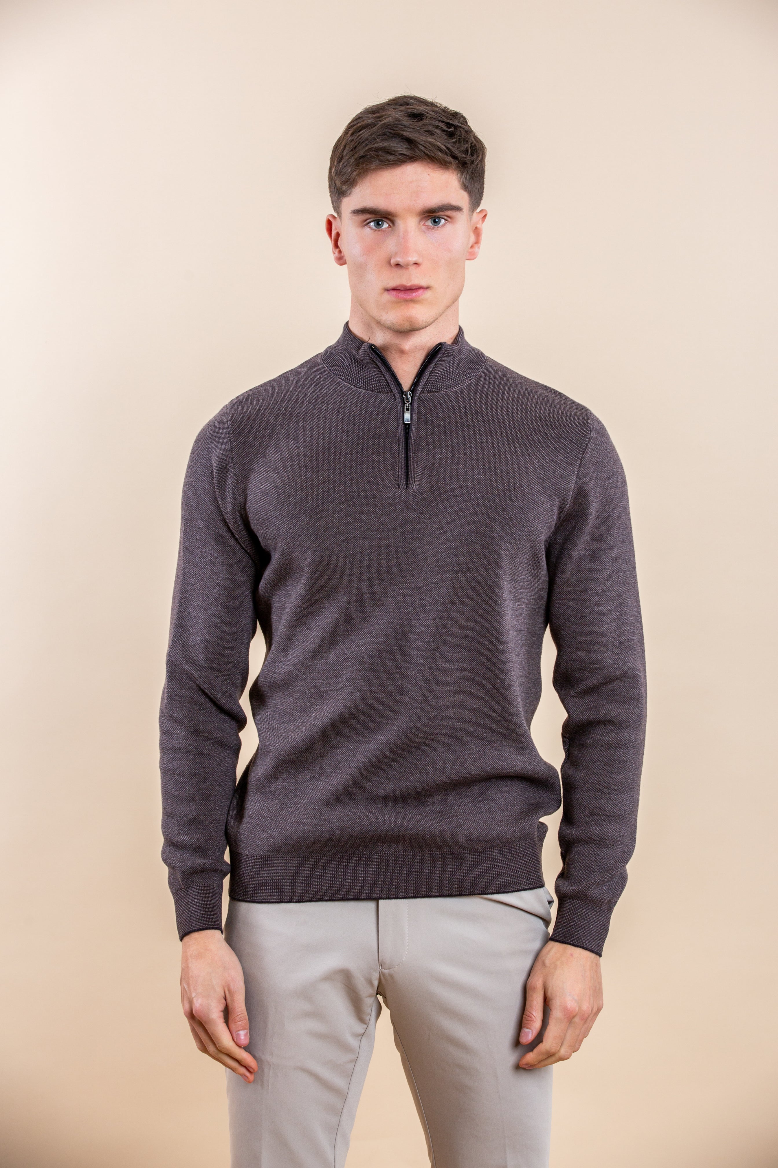 Fine Knit Vintage Half-Zip