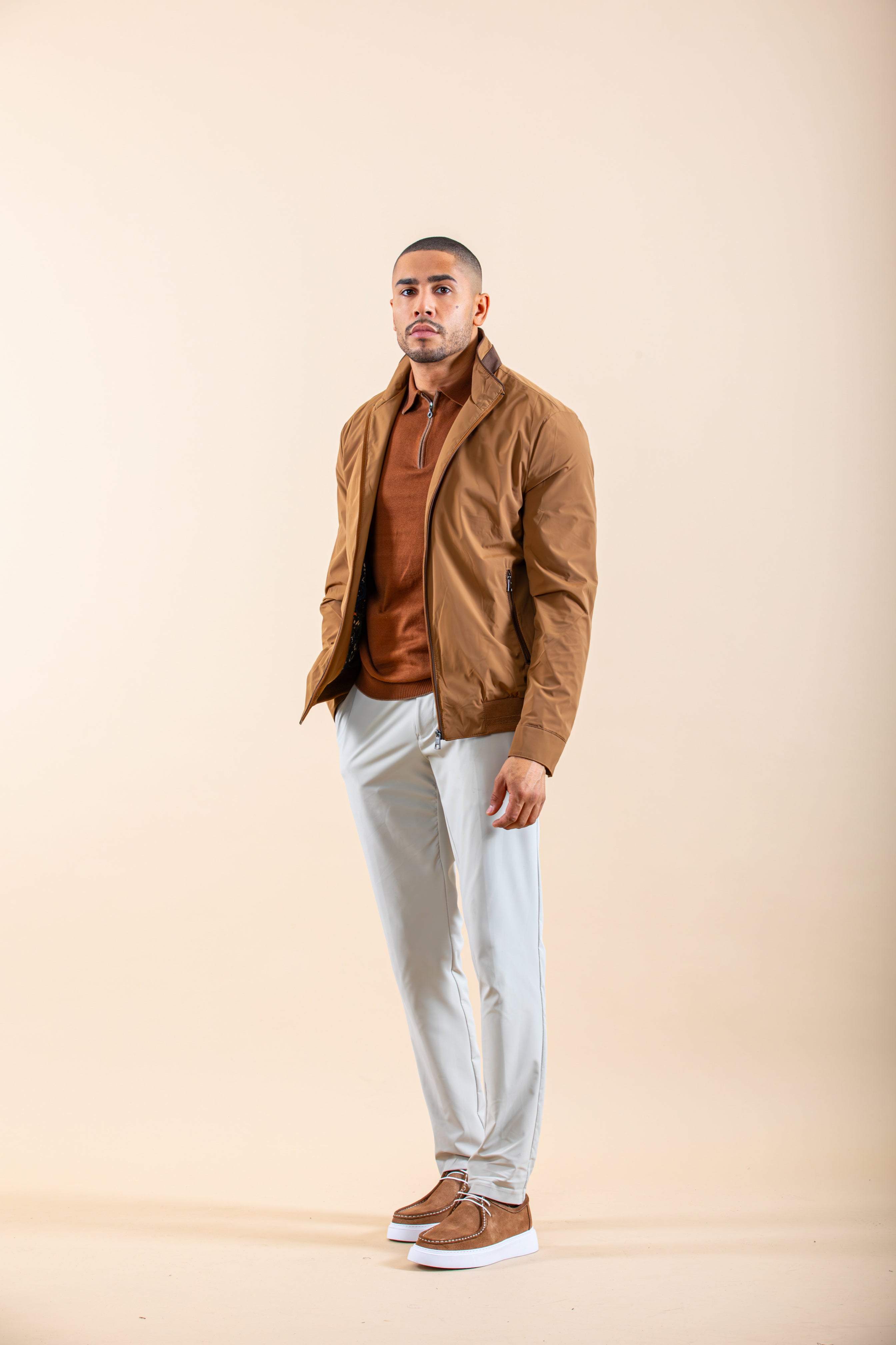 Suède Derby High Loafers - Camel