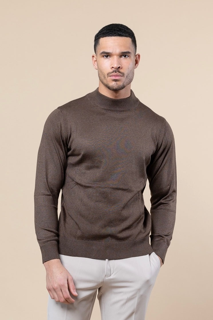 WOOL-BLEND Glans Turtle Neck
