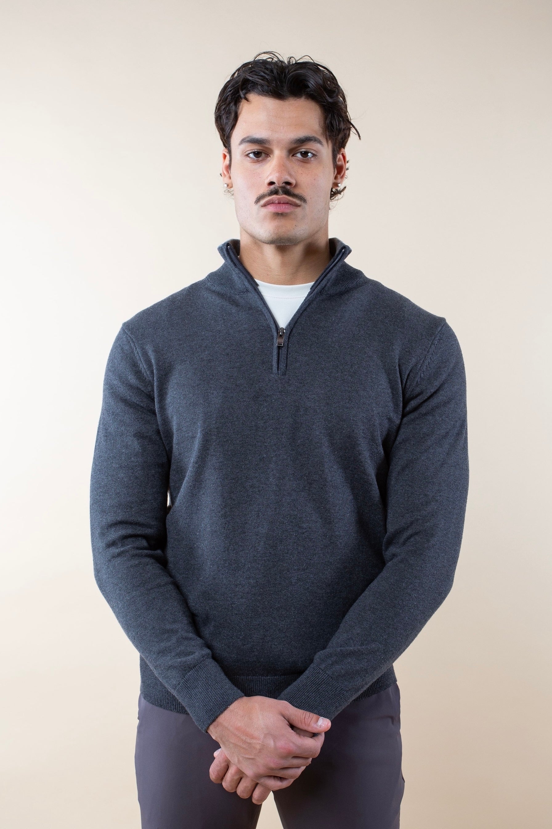 SIGNATURE HALF-ZIP SWEATER