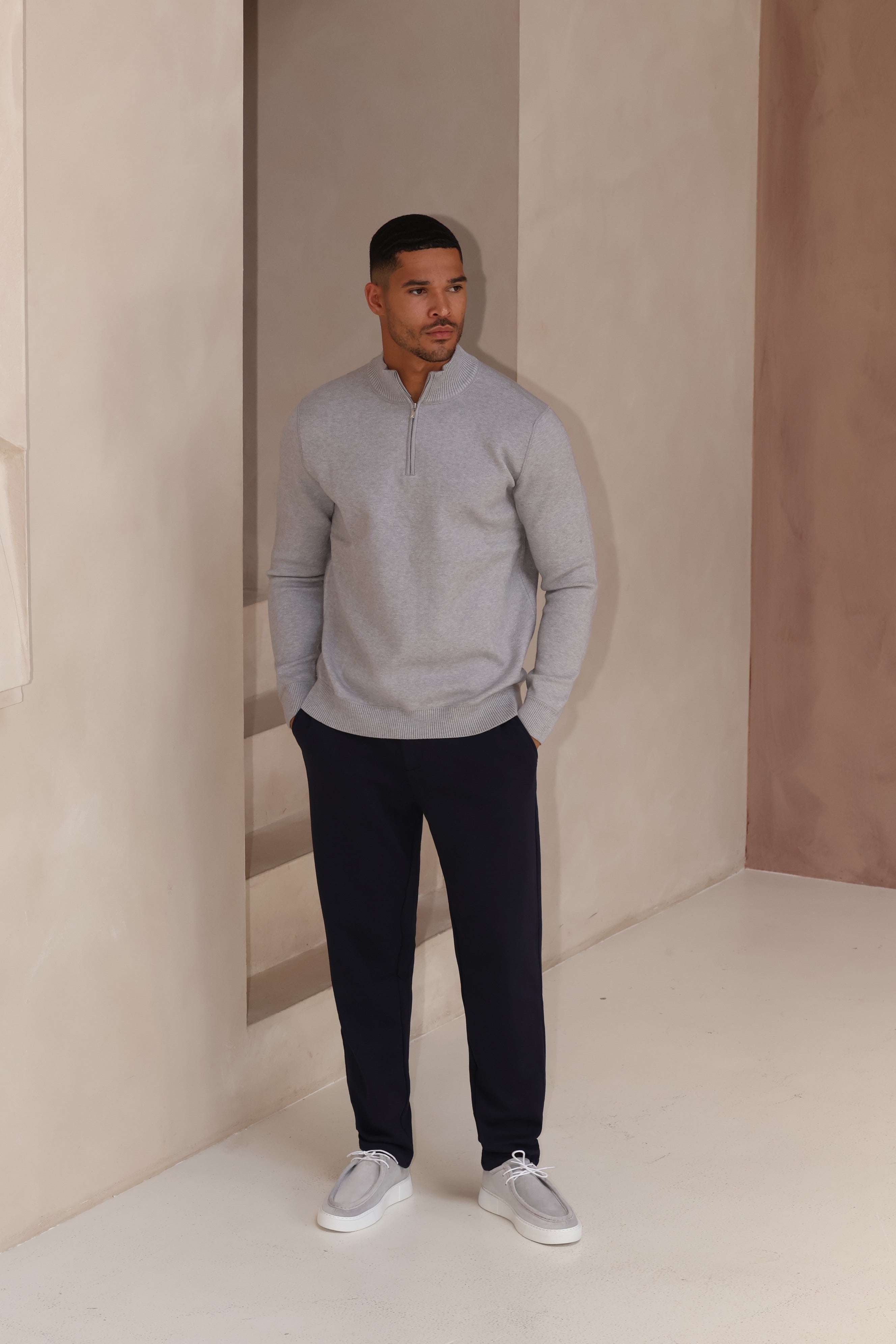 SOFT TOUCH KNIT HALF-ZIP