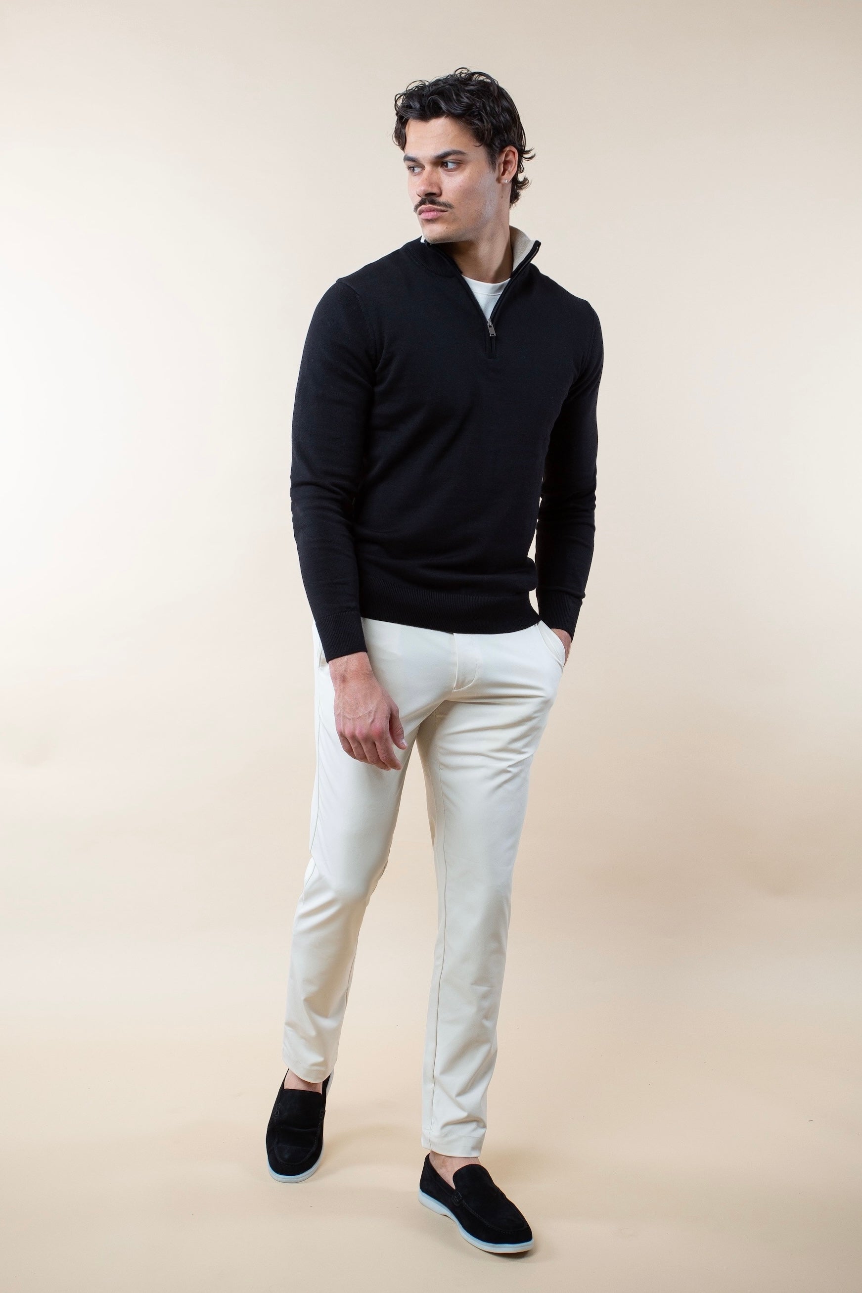 SIGNATURE HALF-ZIP SWEATER