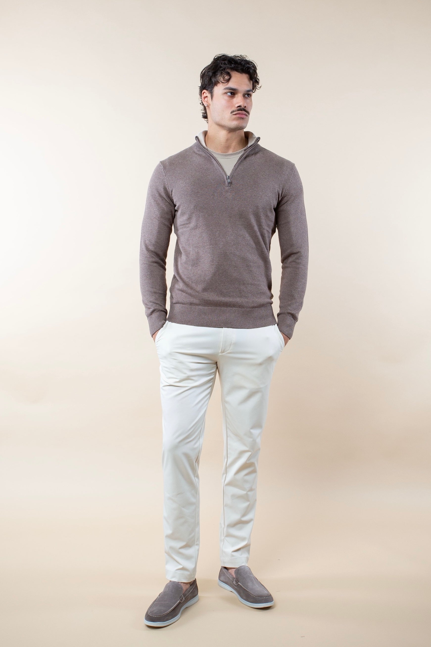 SIGNATURE HALF-ZIP SWEATER